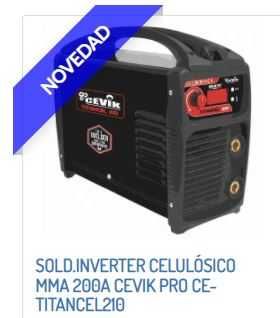 Soldadora Celulósica NOVIDADE Inverter MMA 200A CEVIK CE-TITANCEL210