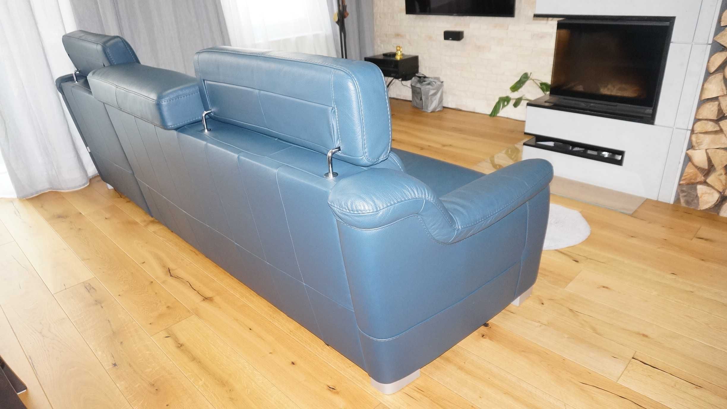 Narożnik sofa kanapa Vero Mughetto skóra