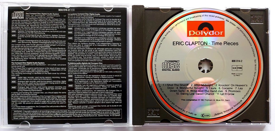 Eric Clapton The Best Of Eric Clapton 1982r