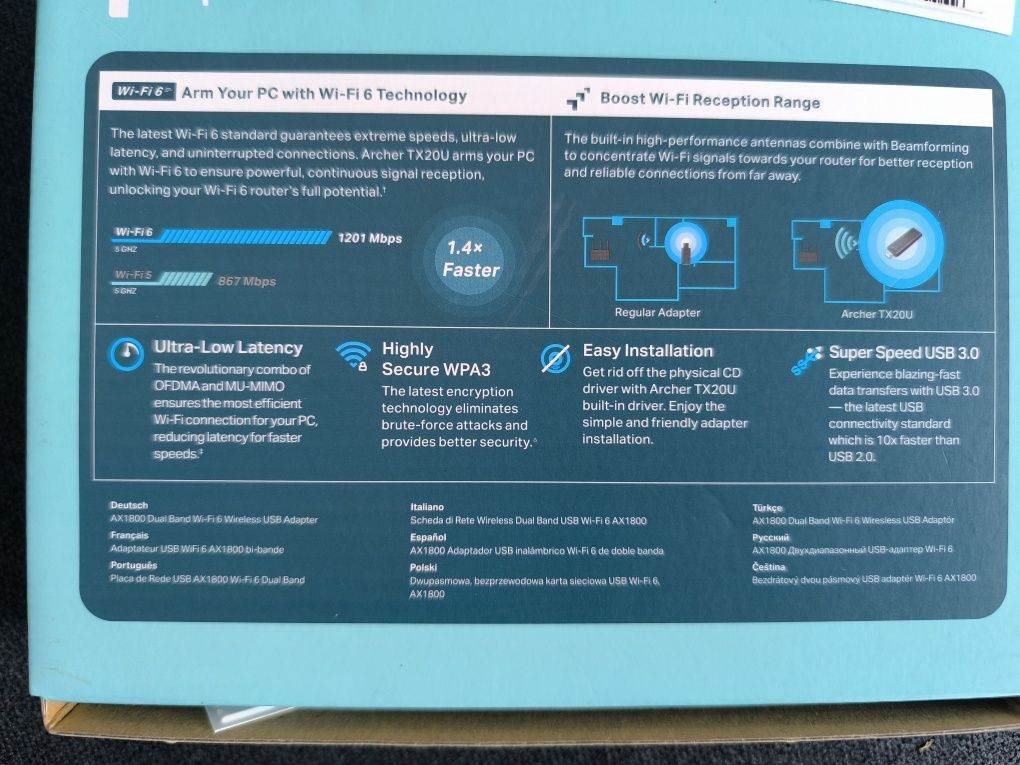 Karta sieciowa zewnętrzna TP-Link AX1800