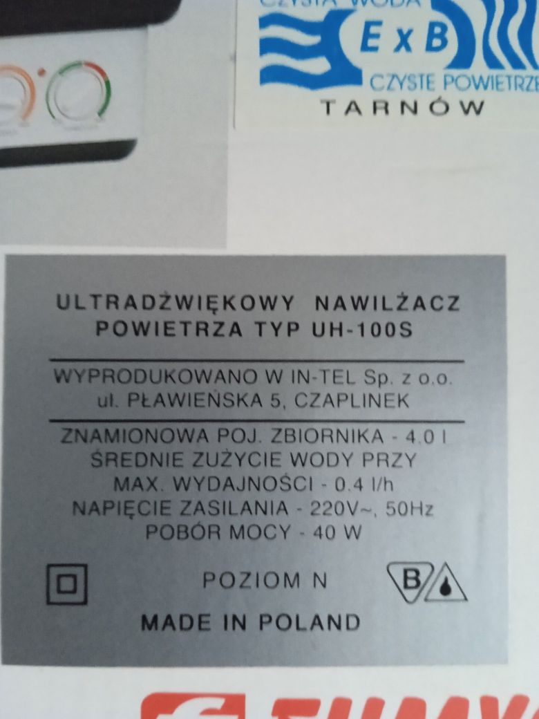 Ultradźwiękowy nawilżacz powietrza