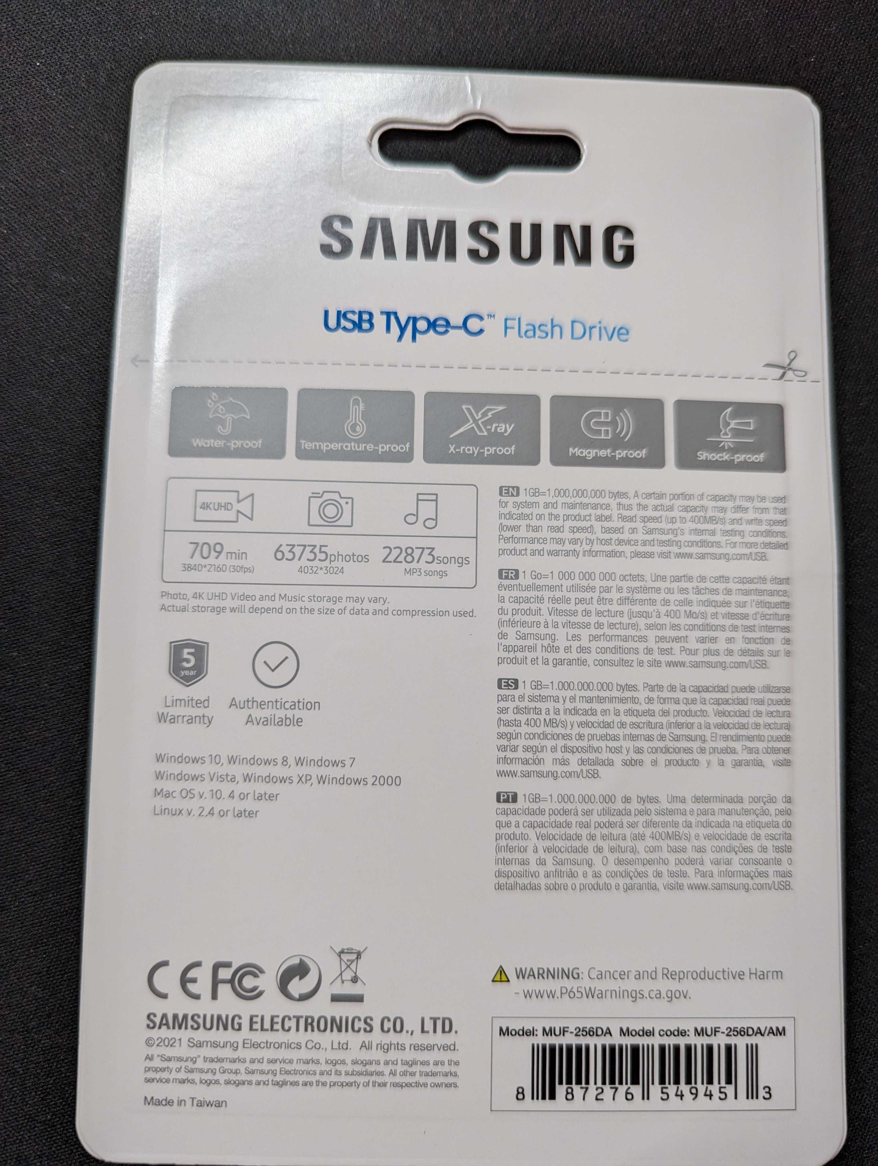 Флешпамять Samsung USB Type-C Flash Drive 256GB 400MB/s (MUF-128DA/AM)