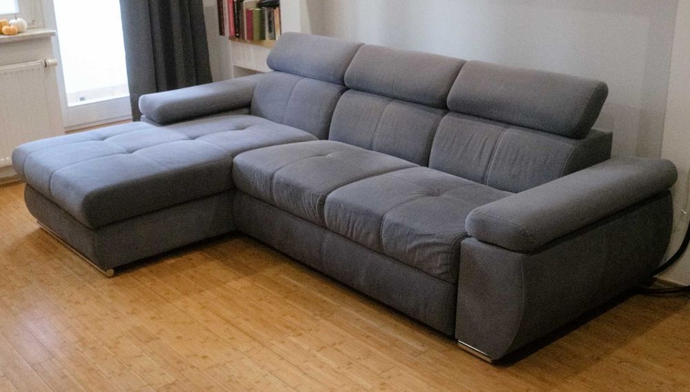 3 letnia kanapa narożna BRW Lizbona I z funkcją spania i skrzynią