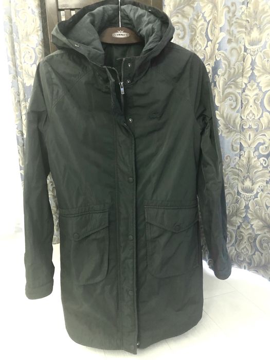 Зимова куртка-парка темно-зеленого кольору (злегка хамелеон).