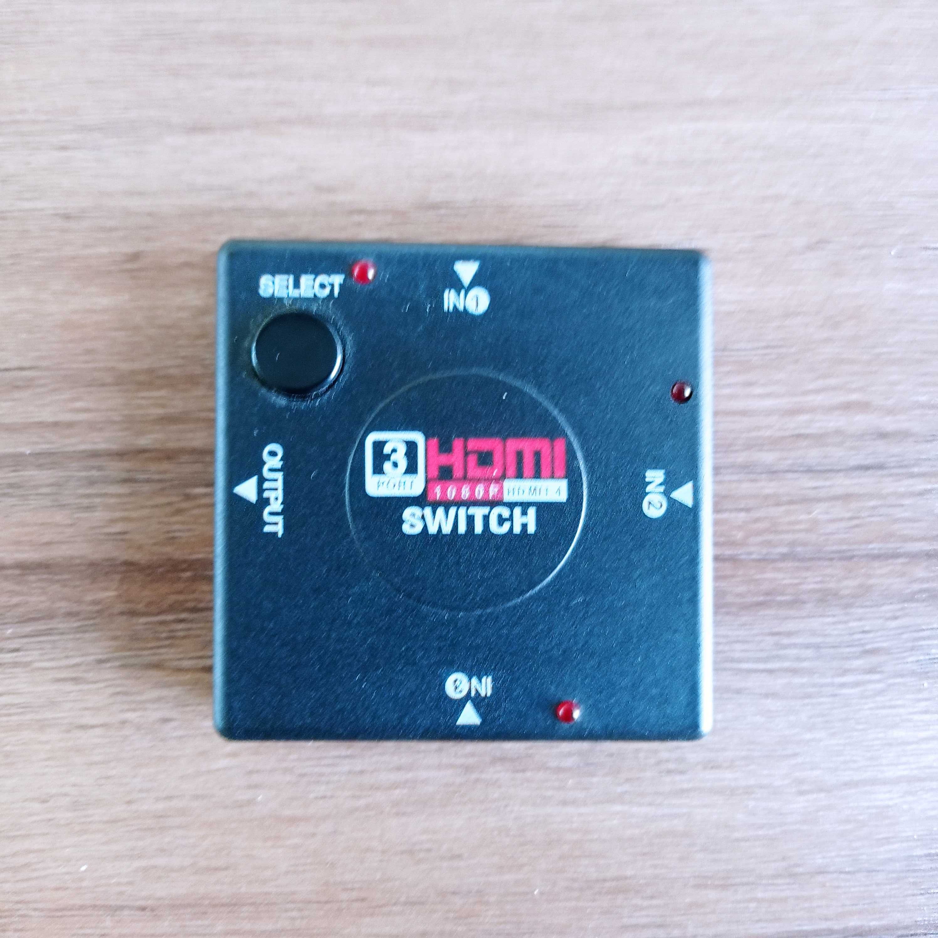 Comutador HDMI 3 Entradas 1 Saída