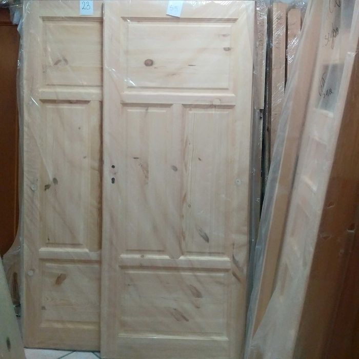 Prawdziwe Drzwi Drewniane Sosnowe z Litego Drewna loft