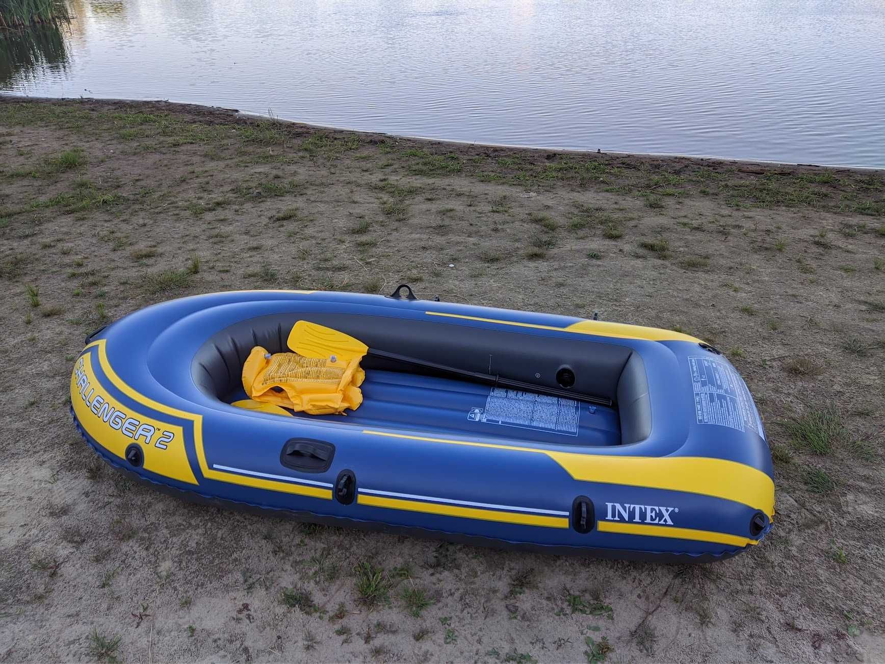 Mało używany Intex Challenger 2 ponton niebieski/żółty 236 x 114 x 41