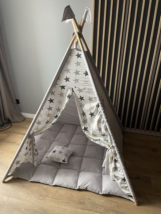 Вігвам, бренд Vikiriki, товстий мʼякий коврик, 2 подушки, палатка