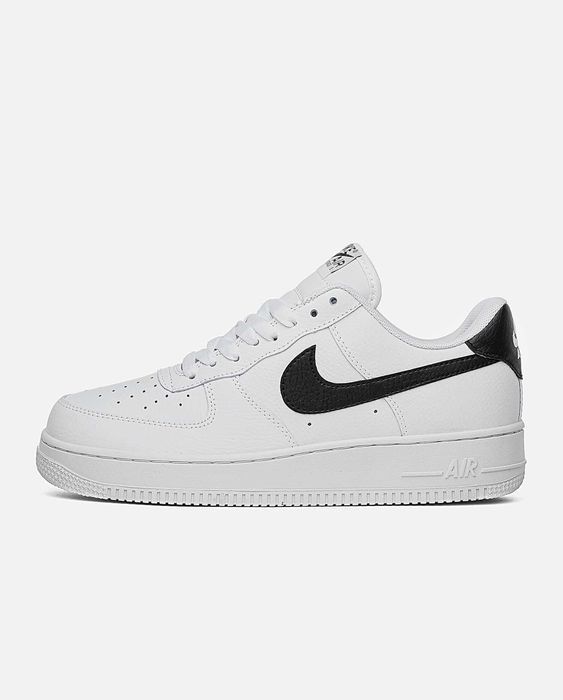 Мужские кроссовки Nike Air Force 1 White ‘Black Logo’ Размеры 41-45