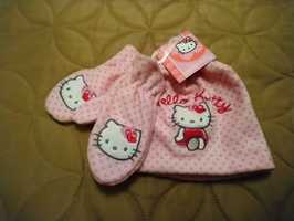 Conjunto de gorro e luvas da Hello Kitty