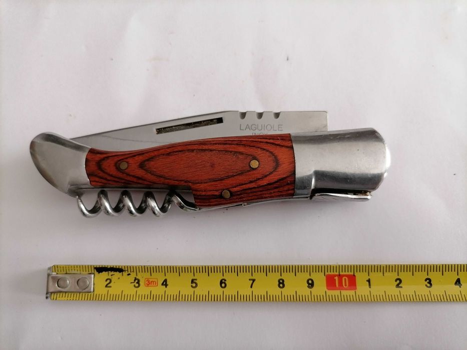 Canivete Coleção Caça Laguiole/Tipo ? com Saca Rolhas - Cabo Madeira