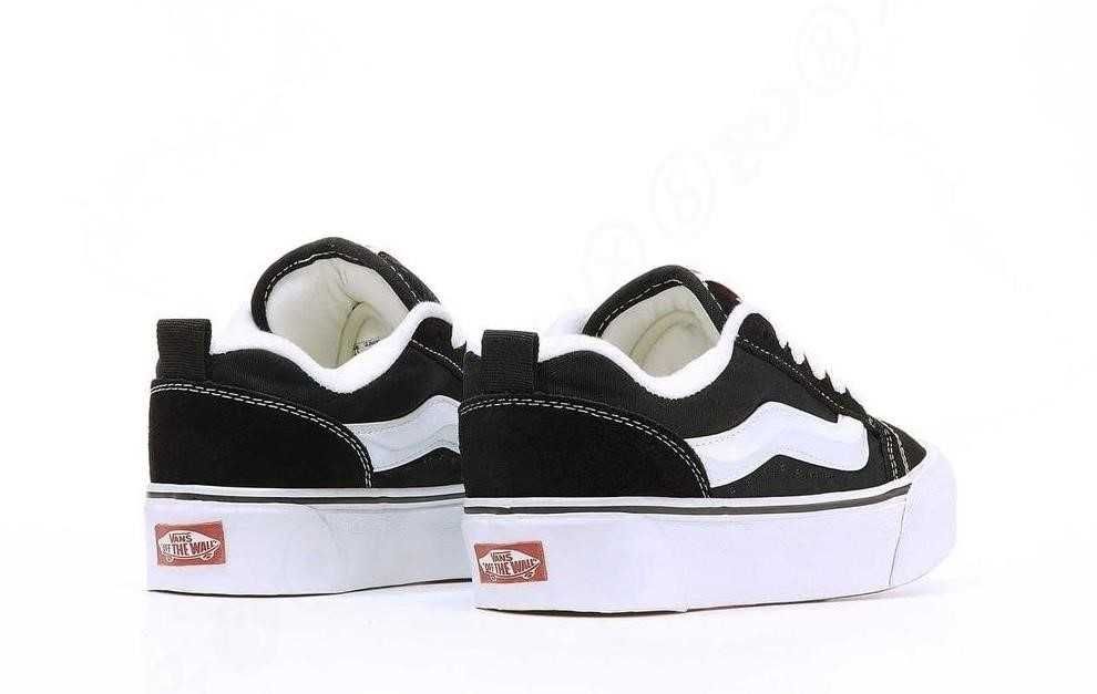 Женские кеды Vans Knu Skool Platform Black White 36-40 вансы Наложка!