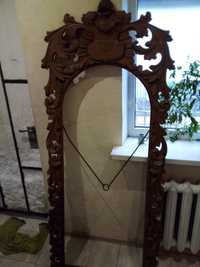 Старинная деревянная рамка для зеркала антиквар