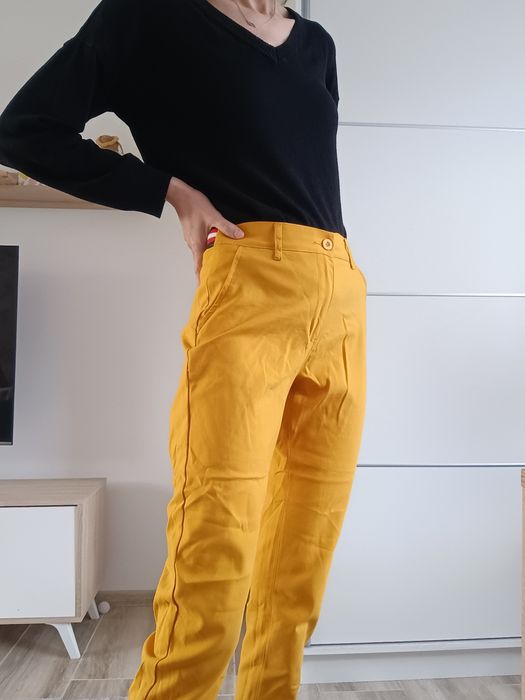 Spodnie chinosy do kostek damskie