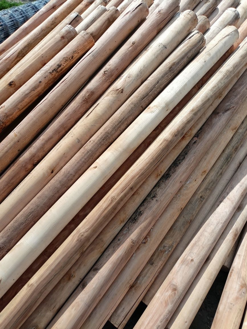 Słupki drewniane toczone wałki toczone palisada 20 zł szt