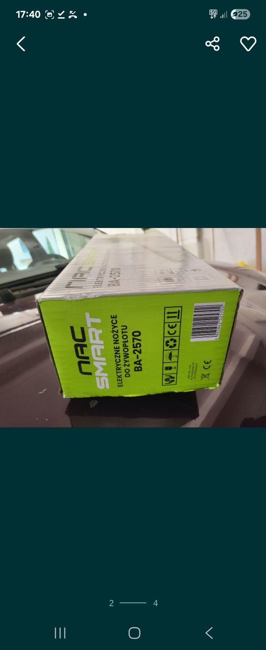 Nożyce elektryczne do żywopłotu 450w nac smart noqe