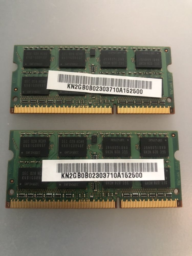 Memórias Samsung 2GB 2Rx8 PC3 1600