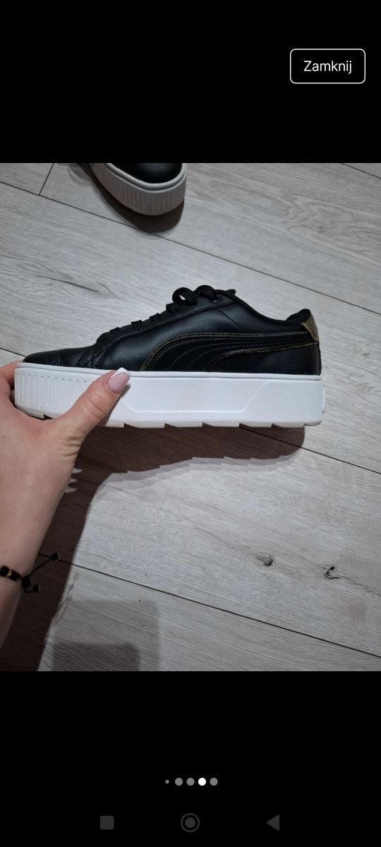 Buty sportowe Puma 38 czarne ze złotym