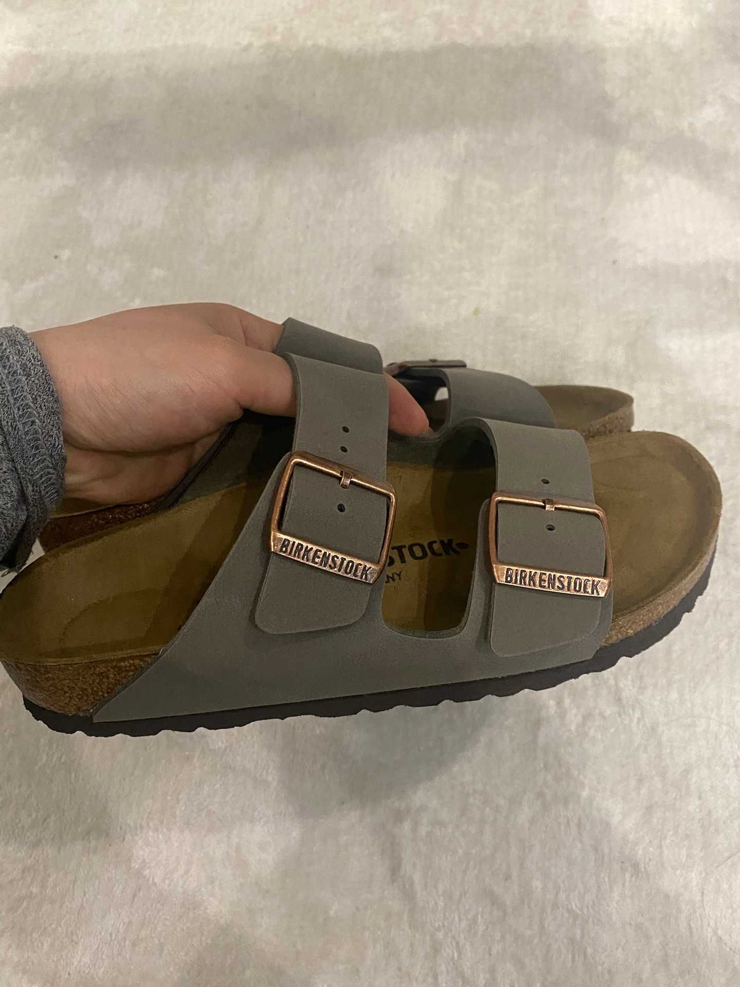 Nowe Birkenstock damskie Szary Klapki R.40