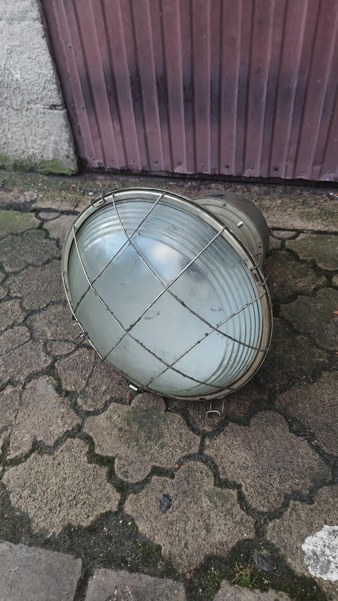 Stara lampa przemysłowa duża lampa PRL VINTAGE - Predom  Mesko - 1984r