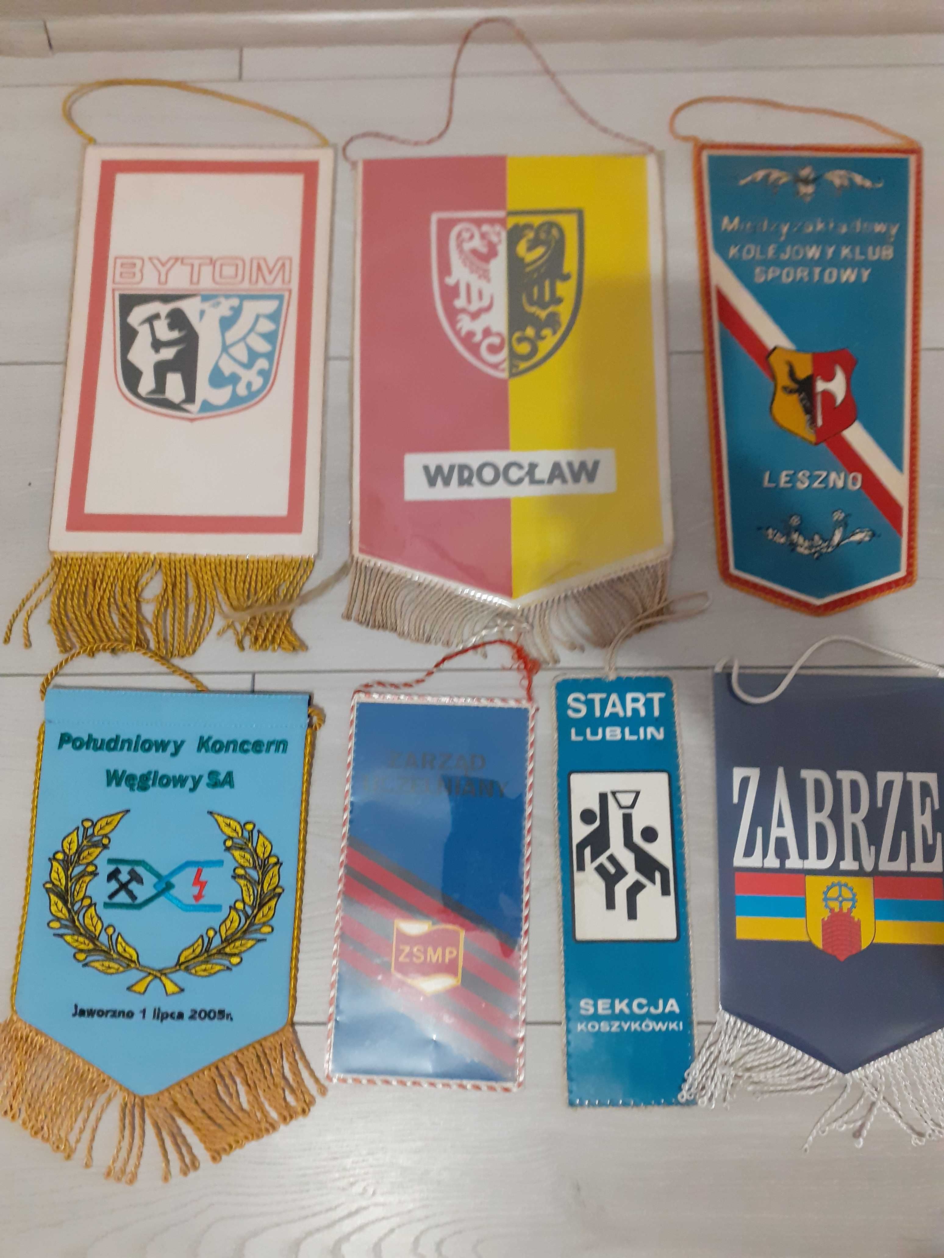 Proporczyki sportowe (Legia, Górnik-Ruch, Start Lublin, inne)