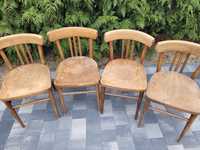 4 krzesła PRL lata 50 drewniane