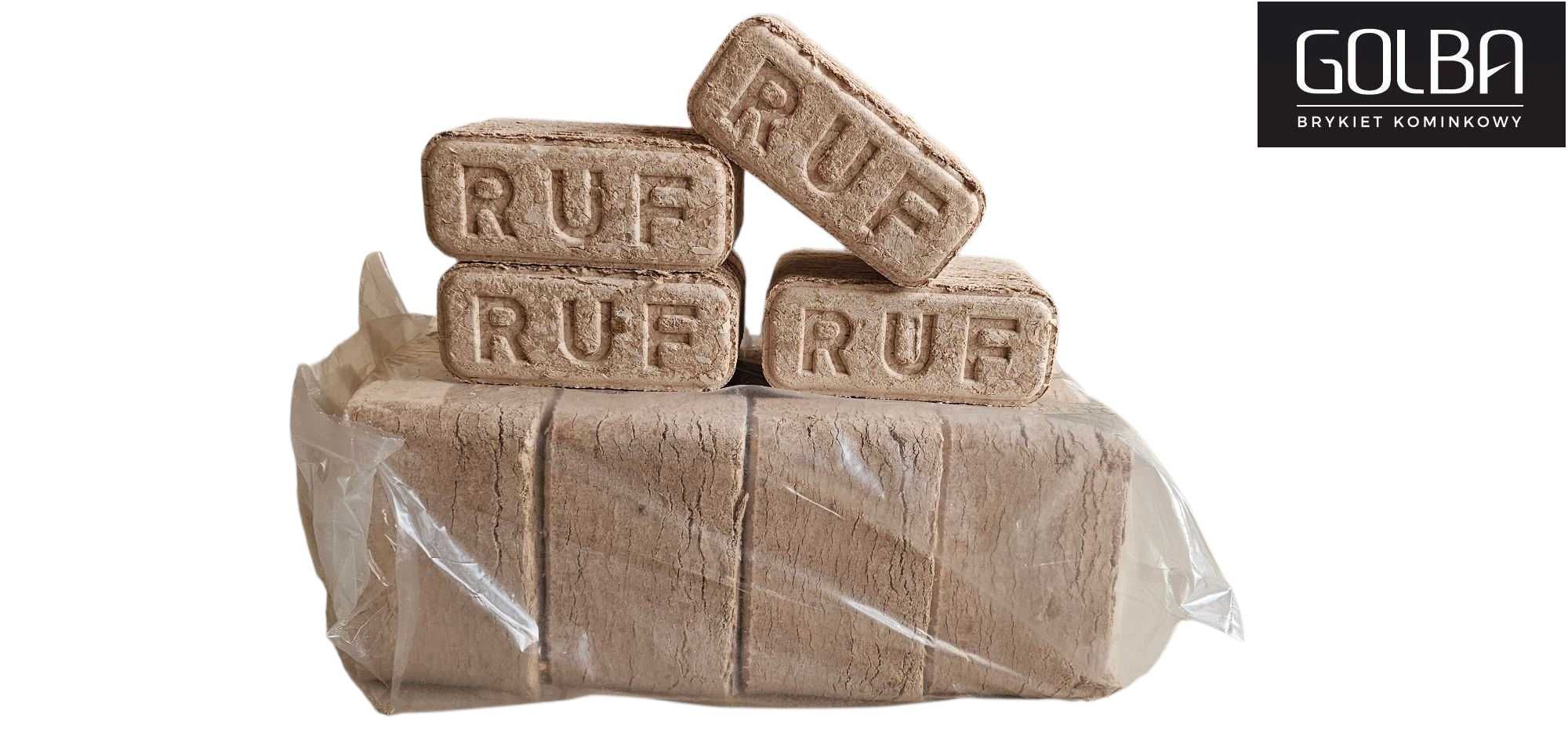 Brykiet drzewny RUF 100% buk, bukowy. Zastępuje drewno, węgiel
