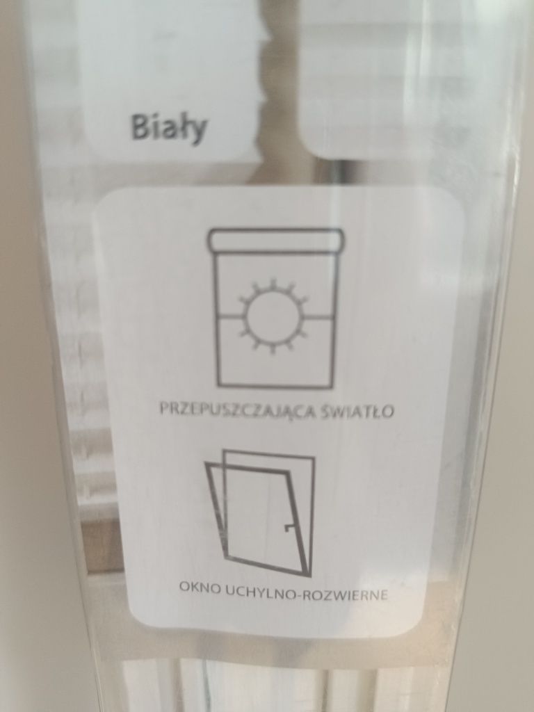 Roleta okienna plisowana z przyssawkami BIAŁA 90x130