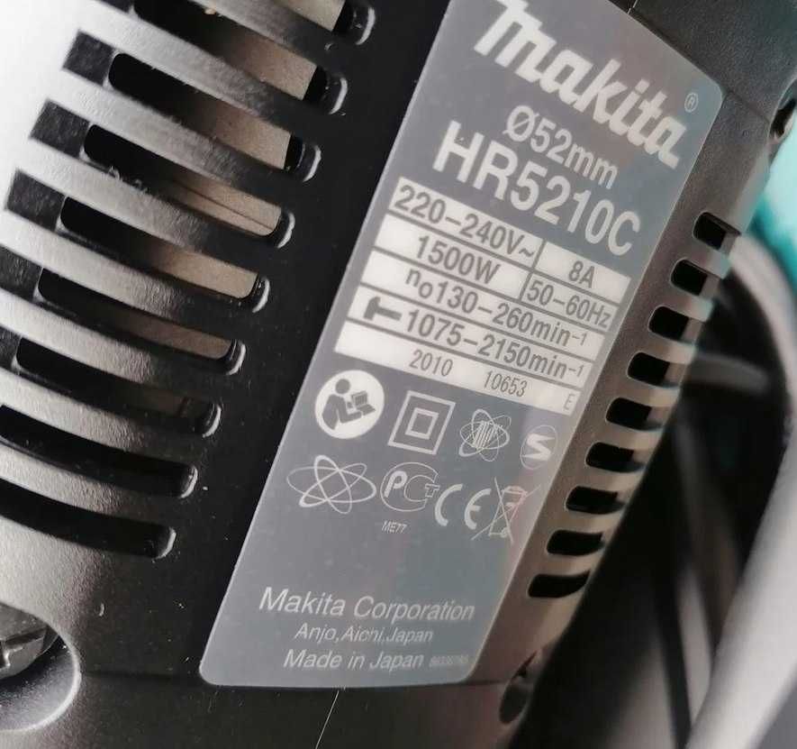 Makita HR5210C młotowiertarka udarowa z walizką.