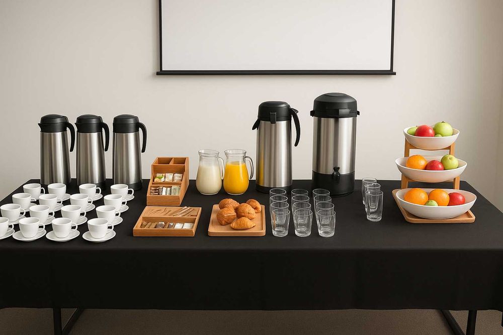 Wynajem sprzętu cateringowego - krzesła, stoły, warniki, filiżanki itp