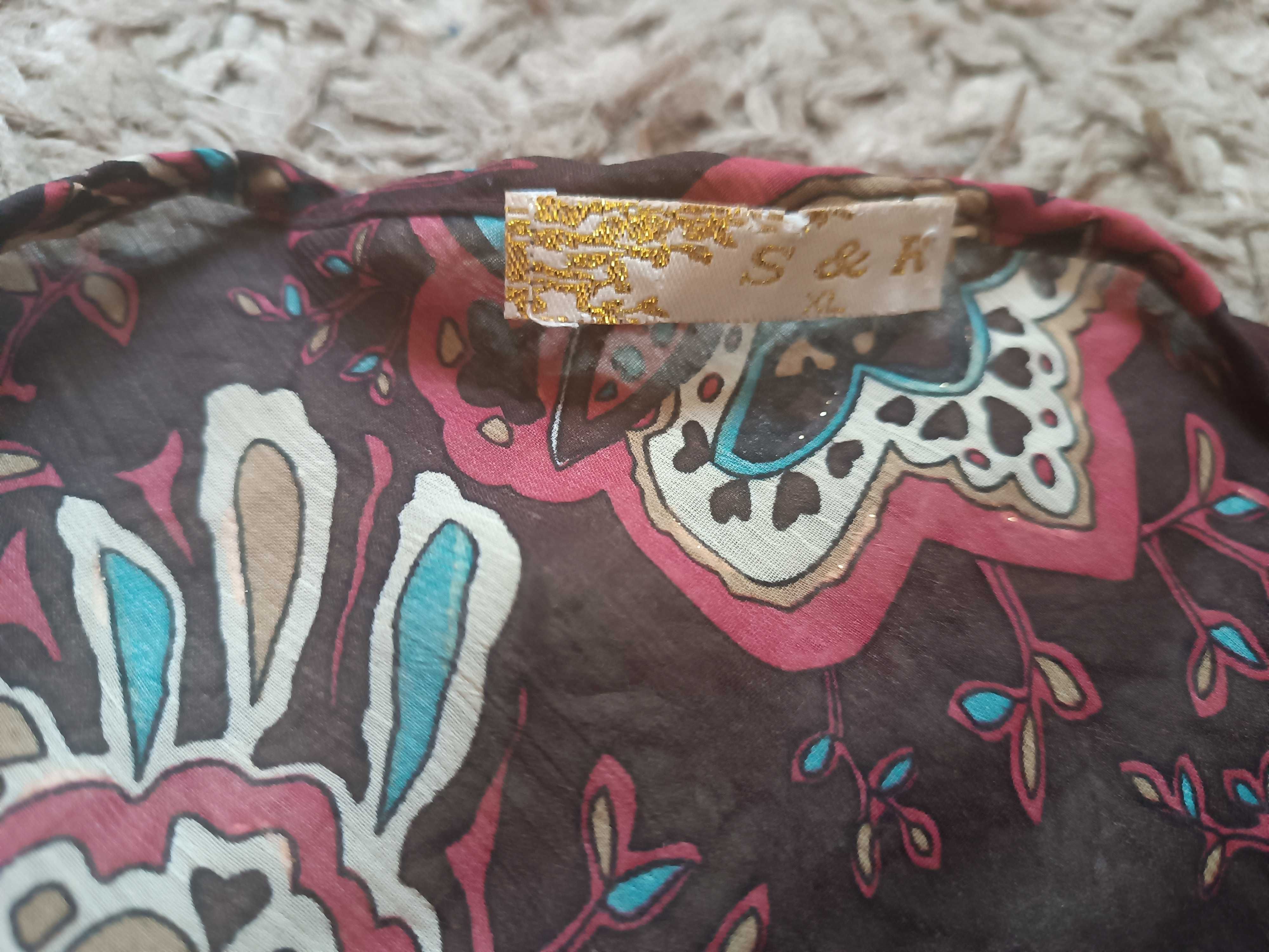 Piękna lekka  zdobiona tunika S&R o bogatych zdobieniach  rozmiar XL