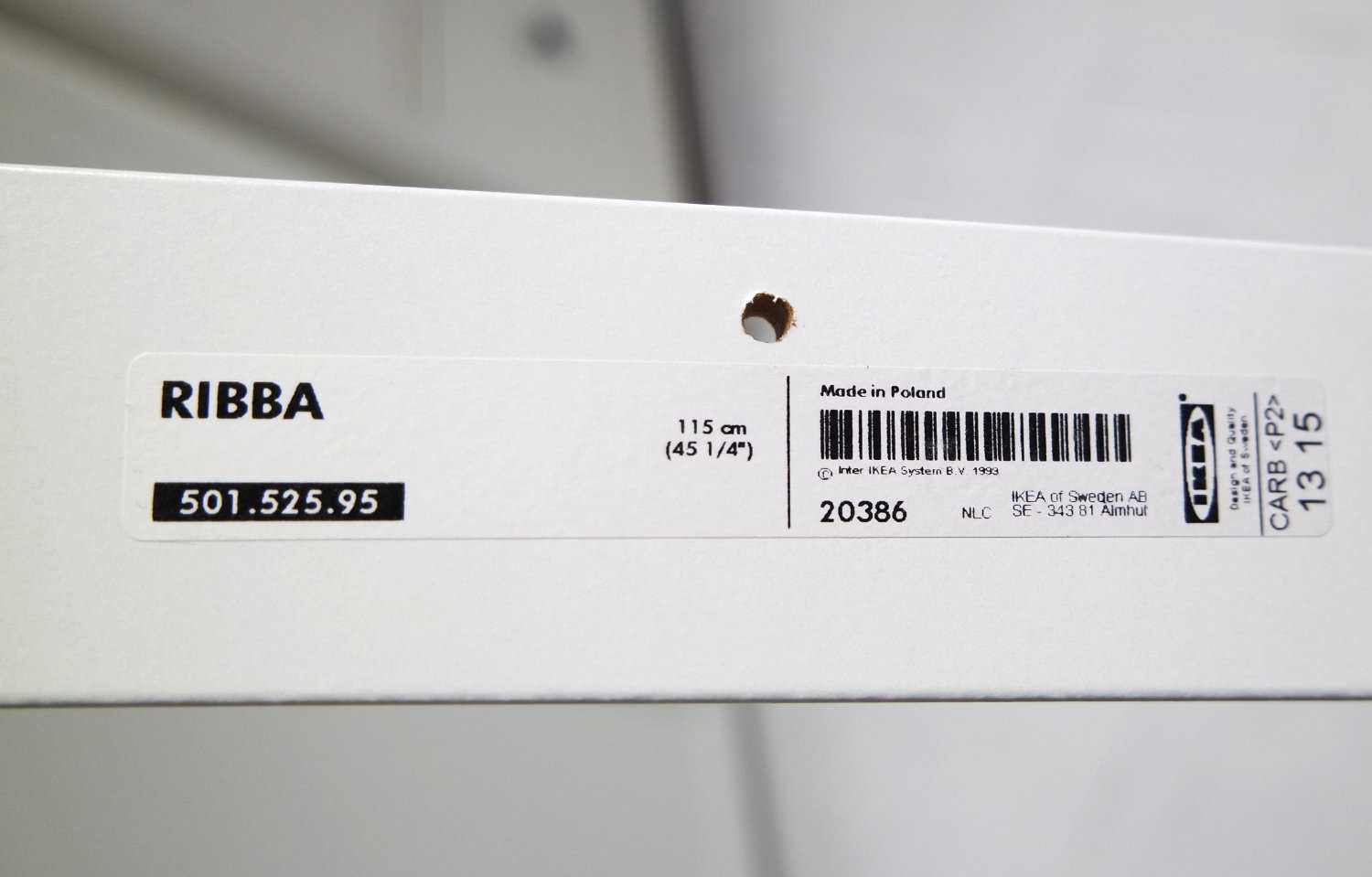 Półka na obrazy Ribba 115 cm biała ikea