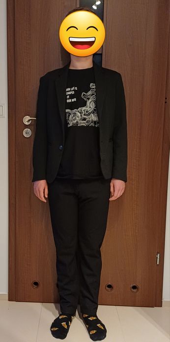 Garnitur młodzieżowy ZARA 165-170 cm czarny