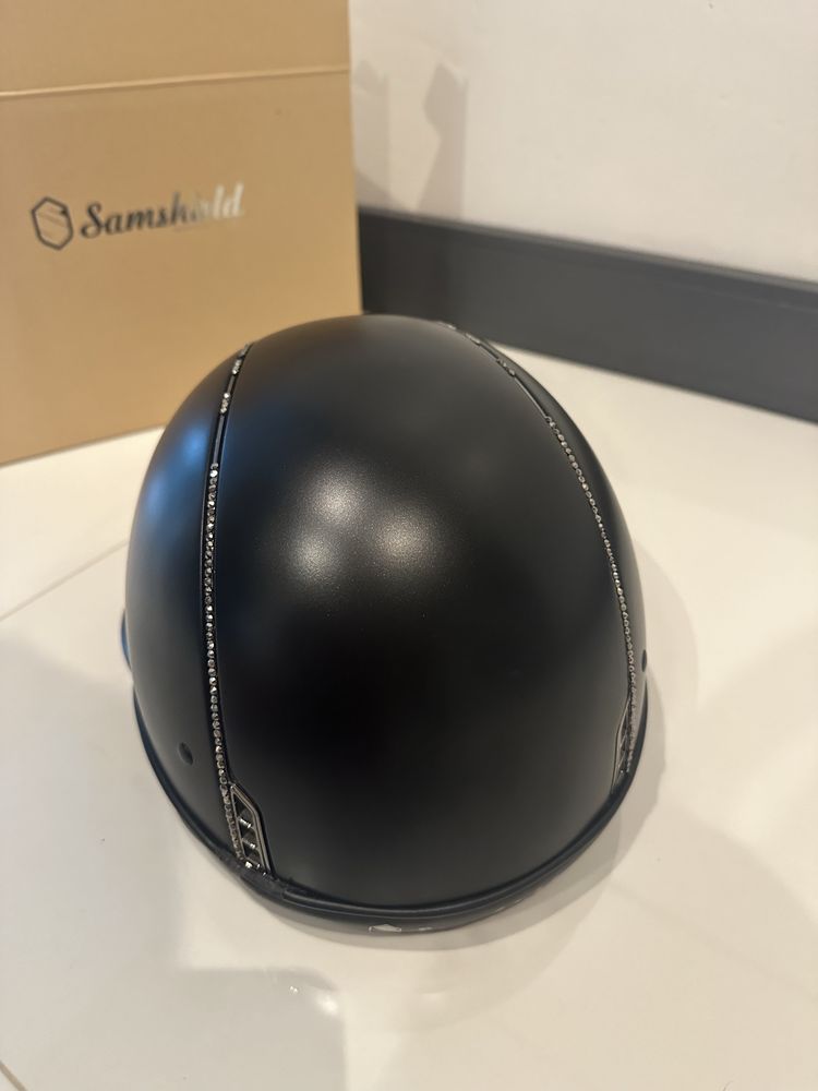 kask jezdziecki samshield miss shield 2.0 swarovski czarny 56M