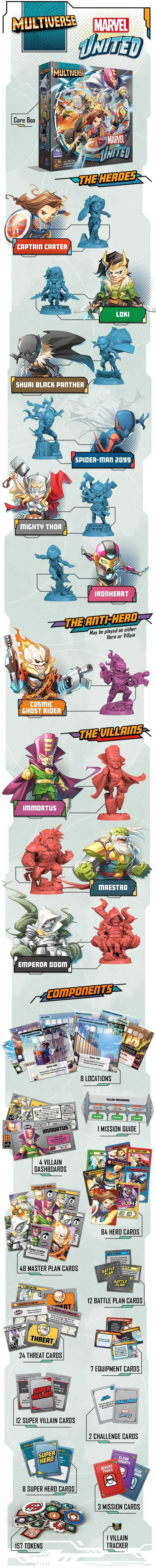 Marvel United Multiverse - Jogo de tabuleiro - Novo Selado