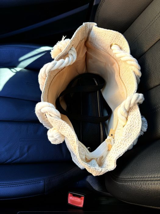 Пляжна сумка плетена