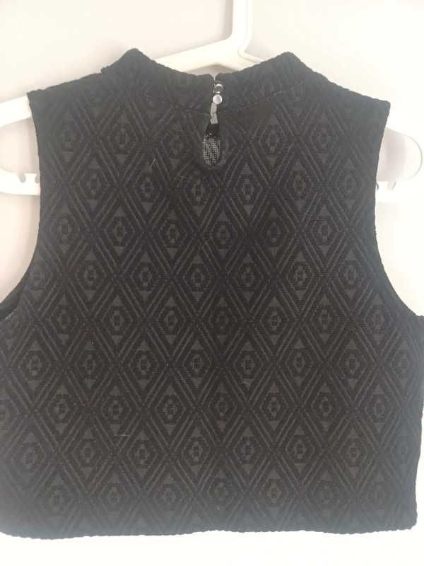 Top crop top bluzka czarny Pimkie M