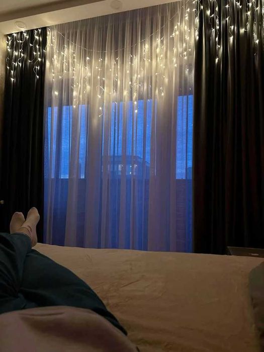 ВАУ ЕФЕКТ! Бахрома гірлянда вулична. Тепле біле світло. Мішура роса