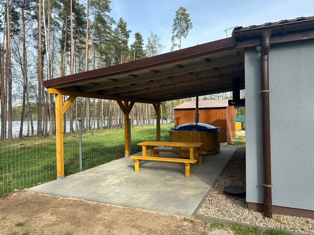 Dom na weekend, domki letniskowe nad jeziorem, sauna i jacuzzi