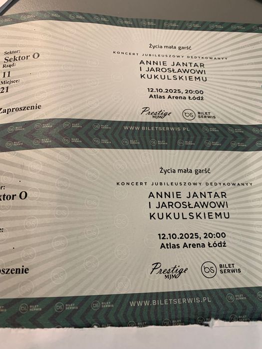 4 Bilety na  koncert  dedykowany Annie Jantar