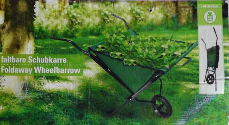 Taczka do ogrodu materiałowa składna  z kółkiem