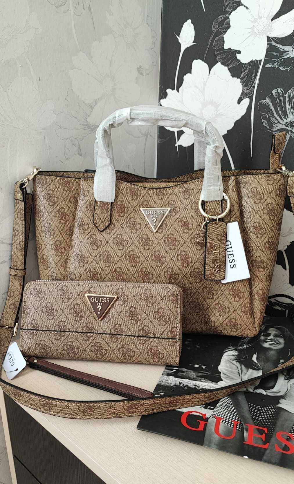 Сумка сетчел шоппер Гесс Guess оригинал