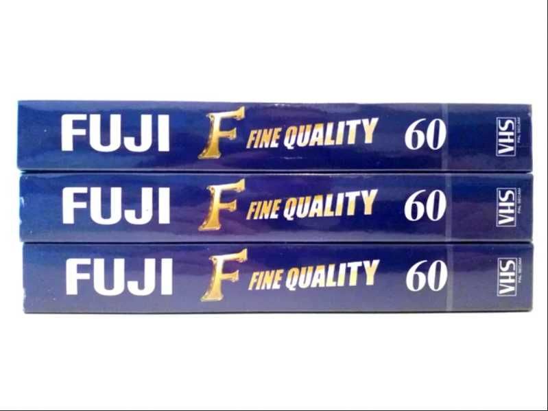 3x Cassetes Fuji VHS F Fine Quality 60 Seladas