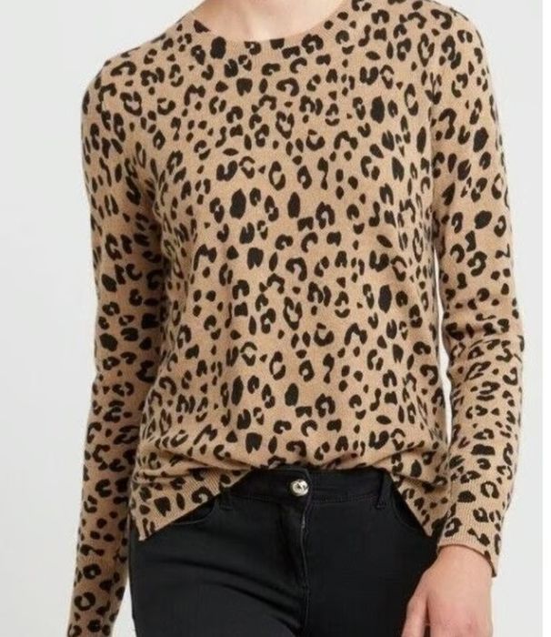 Свитер кашемировый  J.crew  100 % кашемир  леопардовый принт