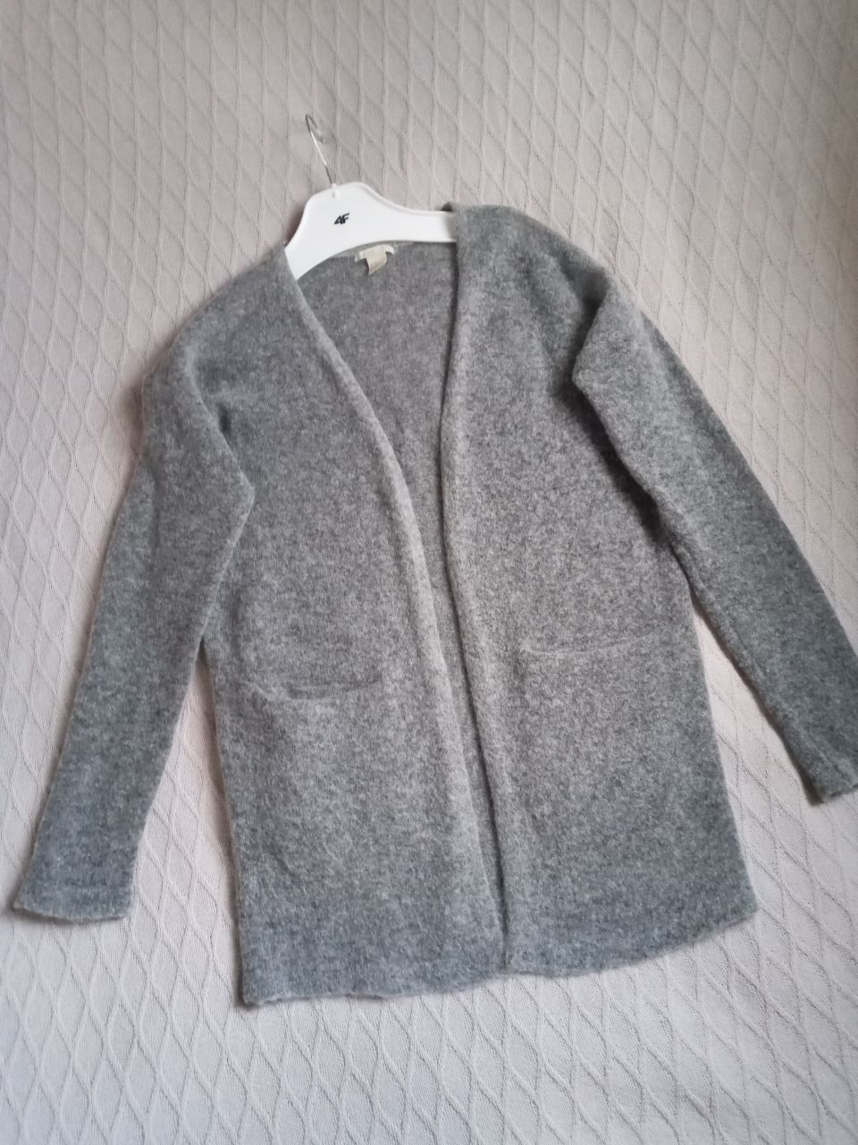 Mohair blend H&M XS-S szary kardigan