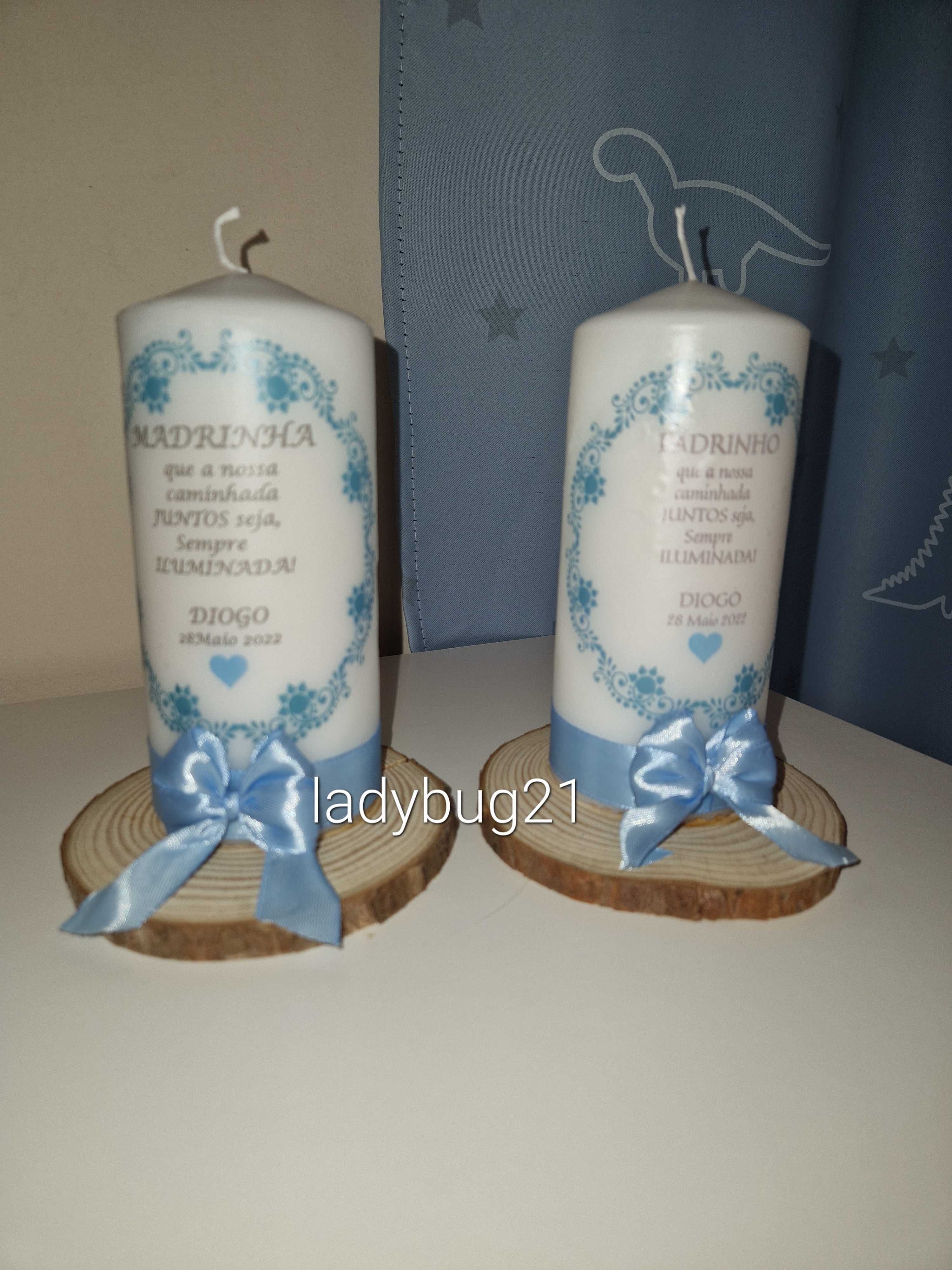 Velas com gravação personalizada