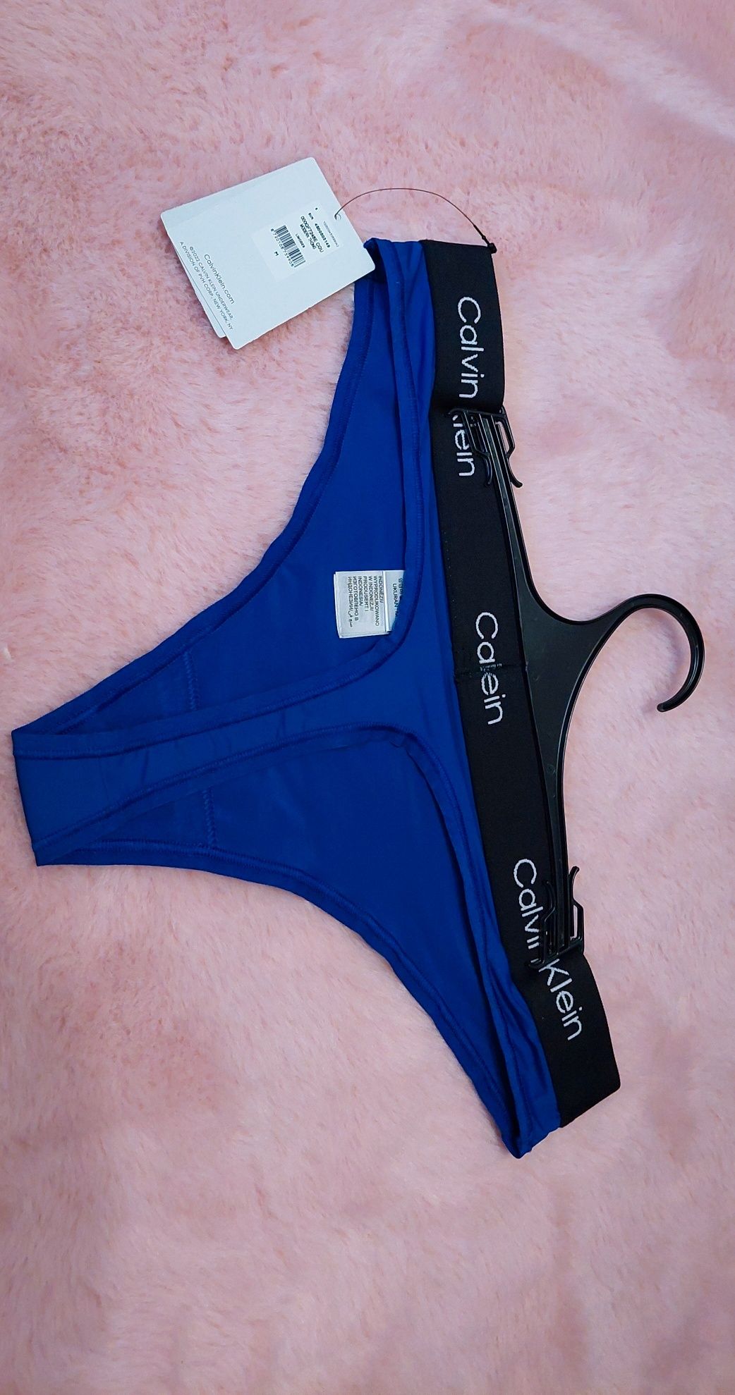 CK Calvin Klein CK stringi granatowe M figi bikini majtki damskie