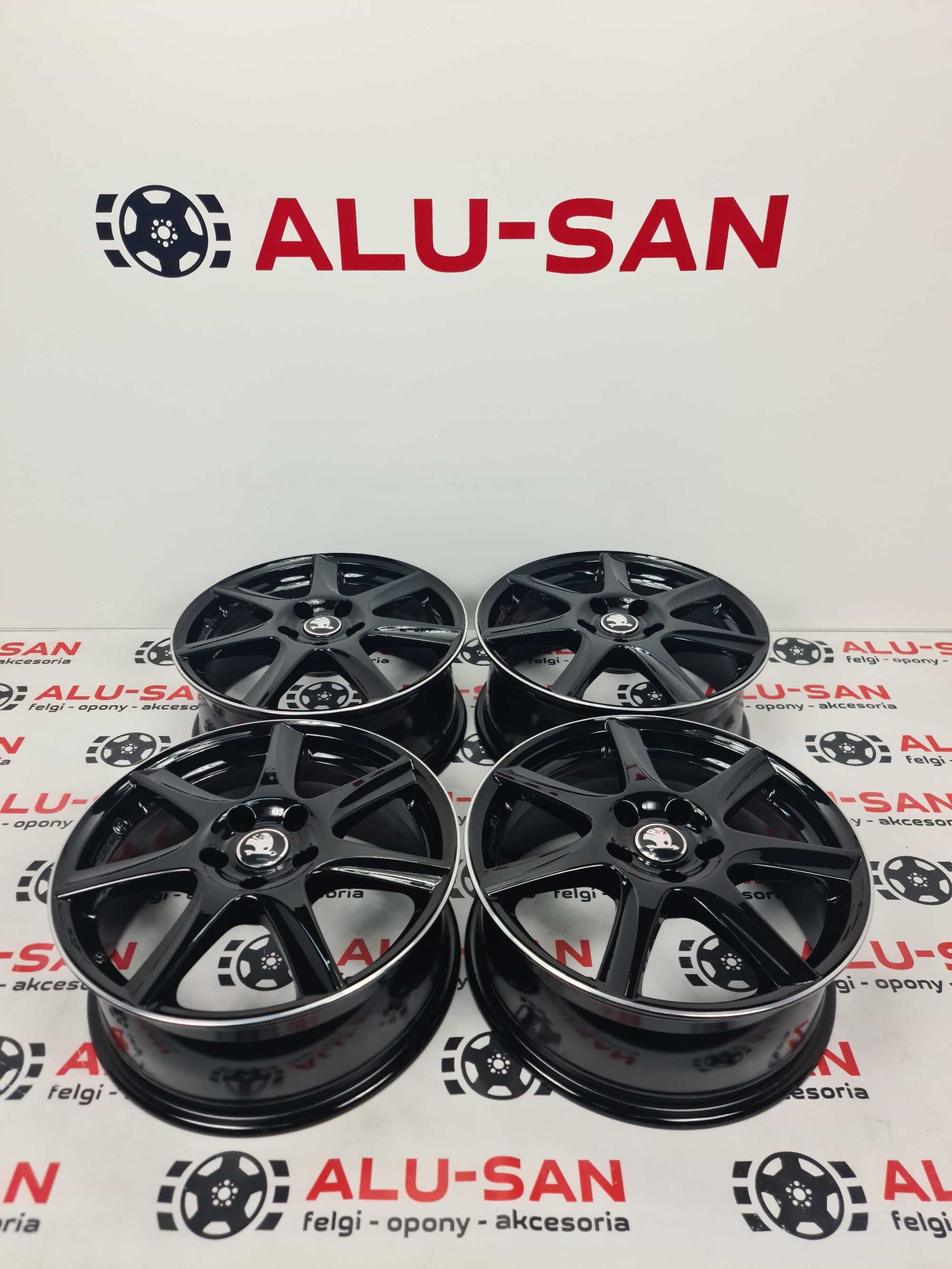 Nowe alufelgi SKODA 17" 5x112 SUPERB I 1 II 2 III 3 YETI Czarne