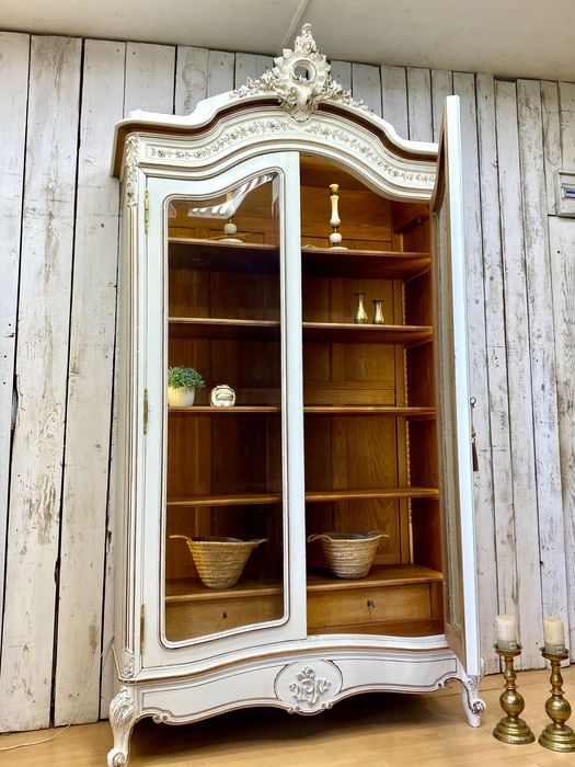 Biała BIBLIOTEKA witryna  Rokoko LUDWIK XV Francja 1899r. Antyk