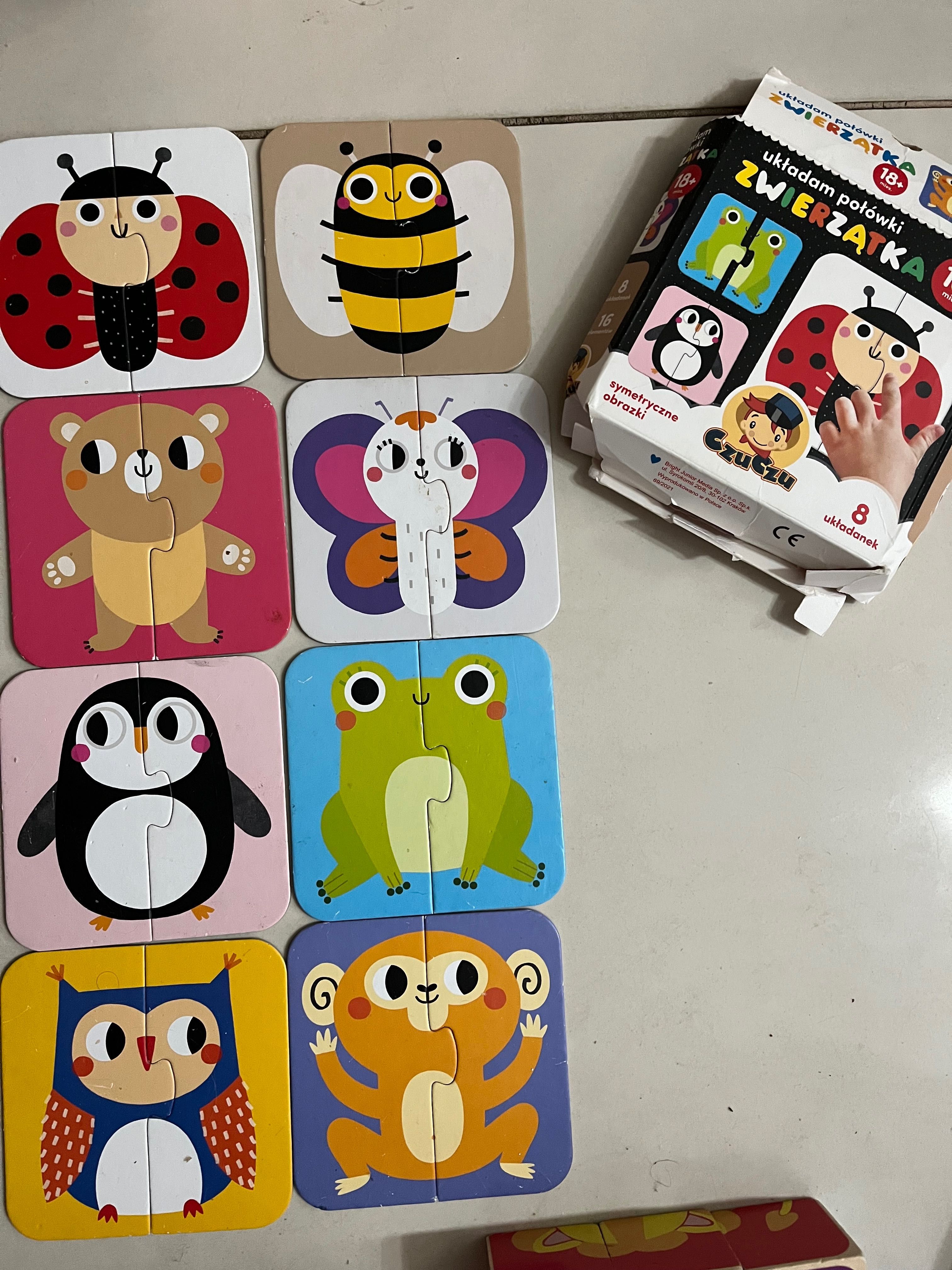 Puzzle drewniane układanki klocki